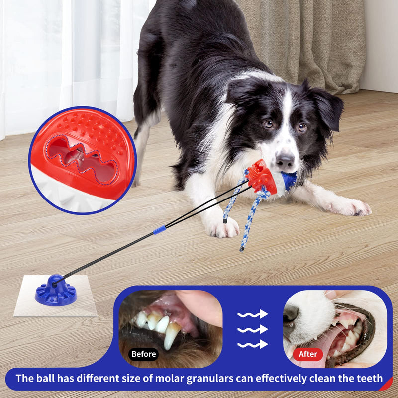 Dog Toys for Aggressive Chewers Interactive Dog Toys, Suction Cup Dog Toy Tug of War Indestructible, Dog Puzzle Toys Treat Food Dispensing Ball, Dog Enrichment Toys - BeesActive Australia