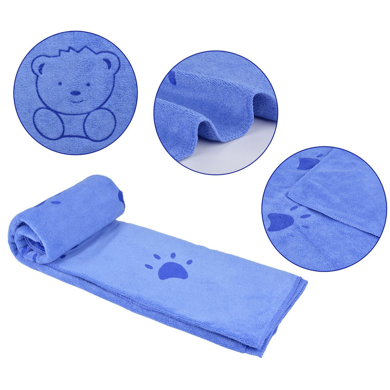 Legendog Dog Towel, Large Soft Dog Towel, Dog Bathrobe, Microfiber, Quick-Drying Warm Pet Towel for Dogs, Cats, 140 x 70 cm (Blue) - BeesActive Australia