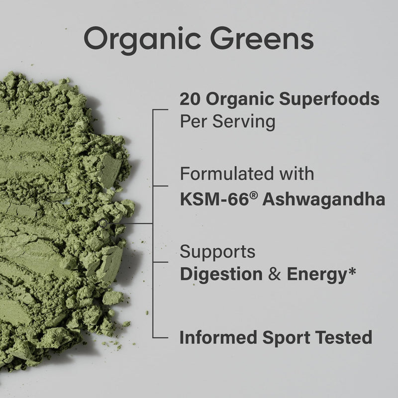 Sports Research® Organic Greens Superfood Powder, 11.6oz Pineapple Coconut | Superfood Powder w/ Spirulina, Adaptogens, Probiotics & 8 B Vitamins | Gut & Mood Support | Vegan, Sugar-Free & Low-Cal 11.64 Ounce (Pack of 1)