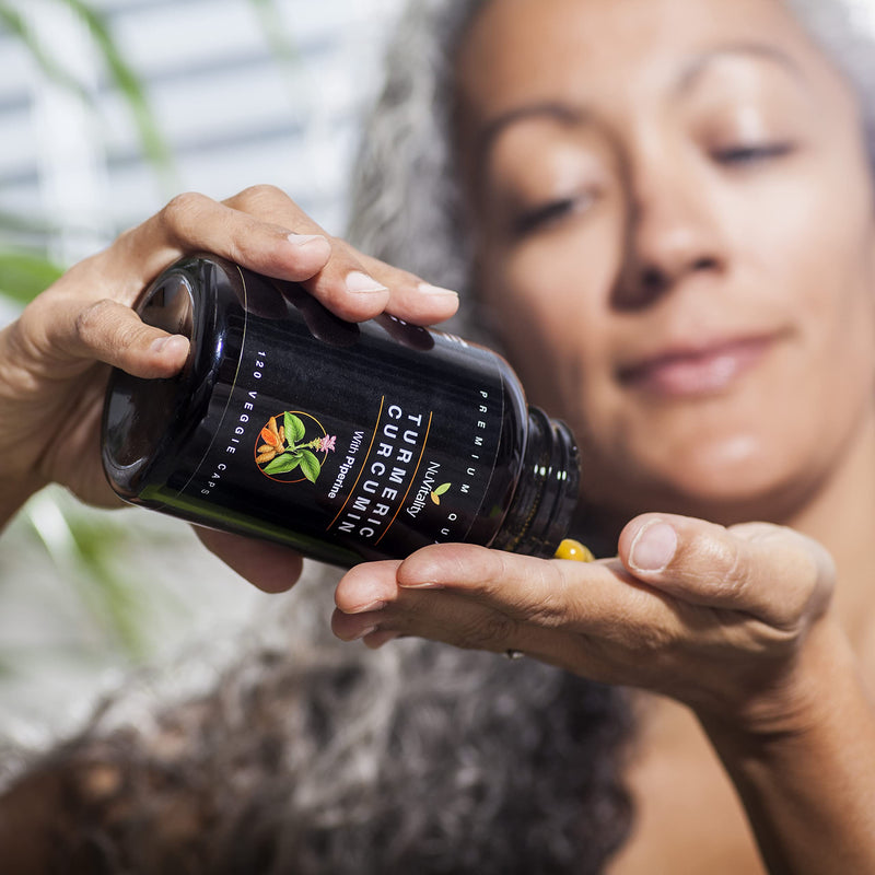 Turmeric Curcumin with Black Pepper Extract (Piperine) - 120 Veggie Tumeric Capsules - Premium 95% Standardized Curcuminoids - High Absorption & Potency - Joint Support Supplement