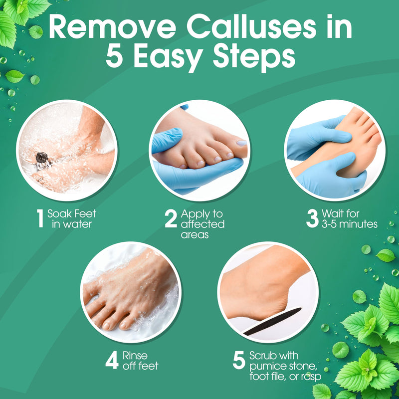 DeEnti Callus Remover for Feet, Extra Strength Foot Callus Remover Gel, 16oz Salon Grade Home Pedicure Supplies for Dry Skin, Cracked Heel, Professional Strength Foot Care, Cool Mint 16 Fl Oz (Pack of 1) - BeesActive Australia