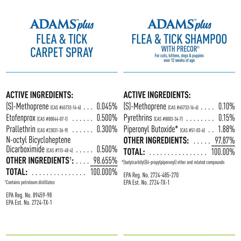 Adams Carpet Spray + Shampoo Bundle