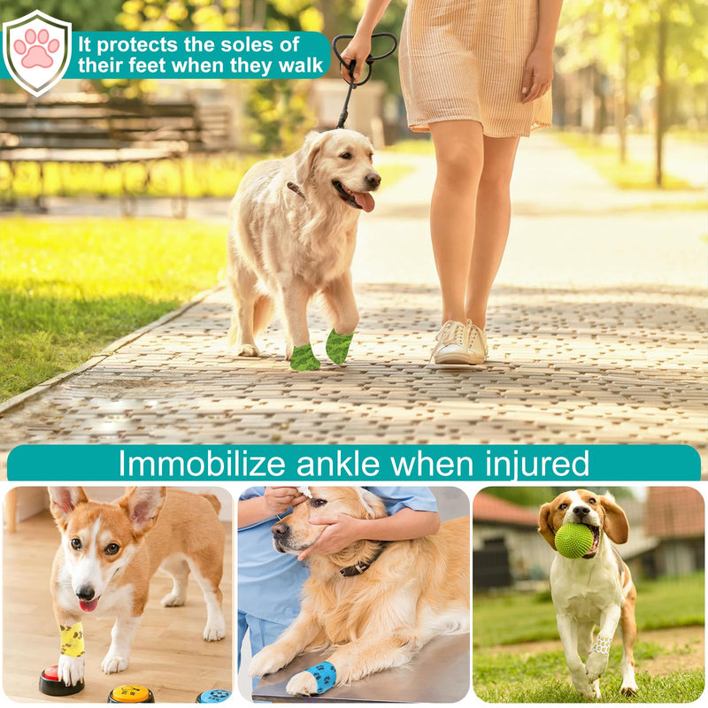 GeeRic Pet Wrap Bandage, Self-Adhesive Bandage Wrap. Non-Woven Tape for Dog Legs, Paws, Wounds, 7 Rolls 5cm Wide 4.5 Meters Long