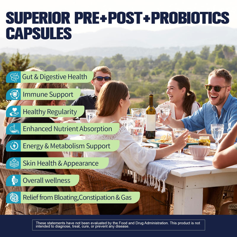 Totaria 5-in-1 60 Billion CFU Probiotic Prebiotic & Postbiotic for Women & Men, w/Digestive Enzymes, Slippery Elm, Daily Complete Gut Health, Digestive & Immune Support, 4 Month Supply, Vegan