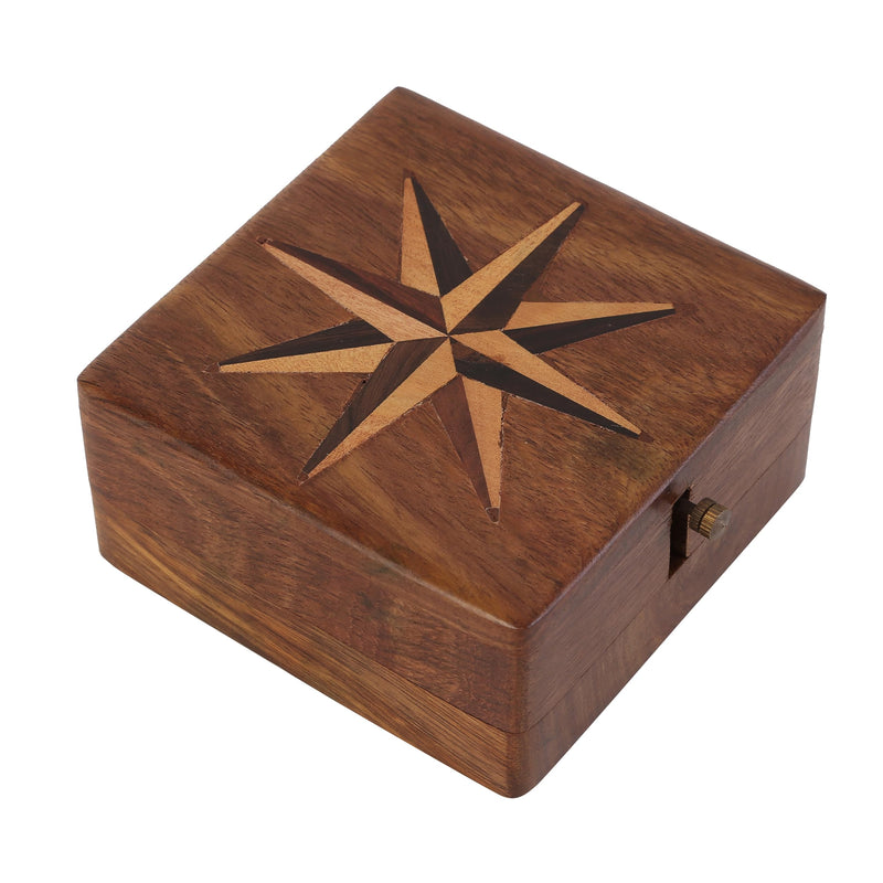 Handmade Authentic Clock Compass in Rose Wood Box. - BeesActive Australia