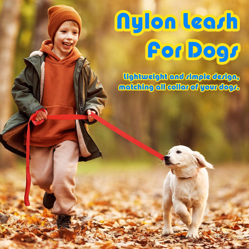 9 Pack Nylon Dog Training Leash Bulk 6 ft Dog Leash for Small and Medium Dogs Puppy Traction Rope for Training, Play, Camping, or Backyard - BeesActive Australia