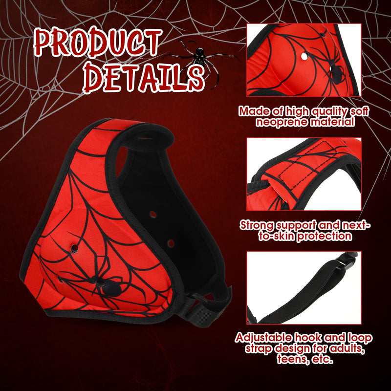 2 Pcs Spider Wrestling Headgear for Kids Youth Black Red Adjustable Soft Grappling Headgear Wrestling Ear Guard Protective Gear for Sparring Brazilian Jiu Jitsu Training Sparring Mma Combat