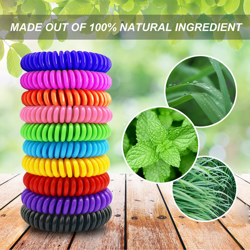 40 Pack Mosquito Repellent Bracelets, Individually Wrapped DEET-Free Insect & Bug Repellent Wrist Bands for Kids & Adults Outdoor Camping Fishing Traveling - BeesActive Australia