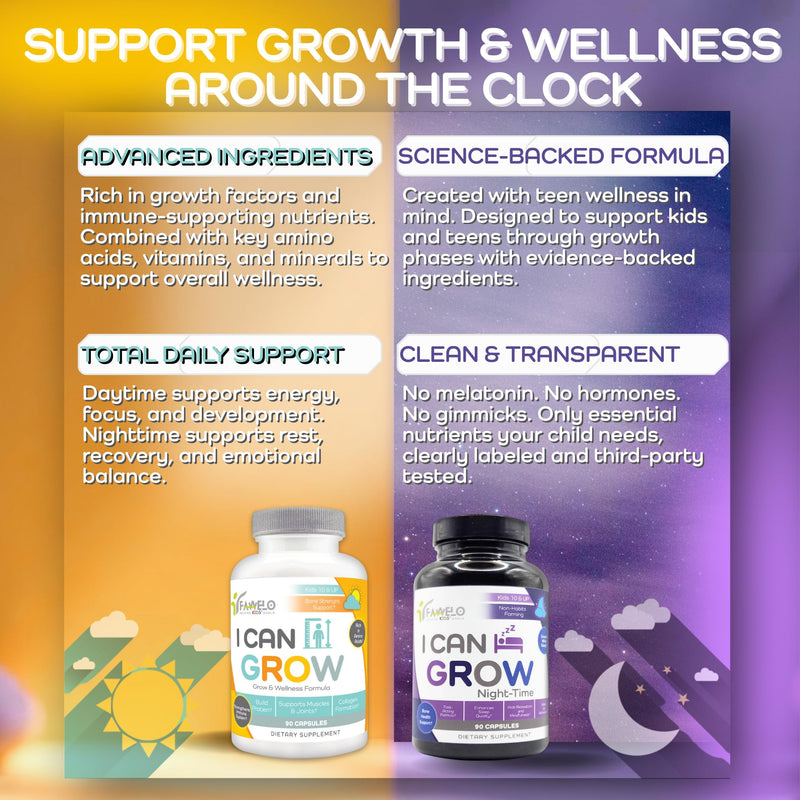 I Can Grow NightTime Kids Vitamins Multivitamin Sleep Aid | Magnesium for Kids with Magnesium Bisglycinate | Natural Calm & Recovery | magnesio complex | Vitaminas para Niños con Glicinato de Magnesio