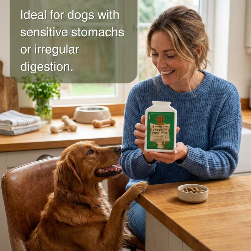 5-Strain Probiotics for Dogs | Digestive Enzymes & Prebiotics for Gut Health & Stool Quality | Sensitive Stomach & Digestive Support | Active Bacteria Complex