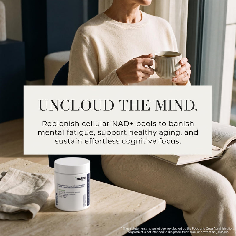Eonion| Advanced Liposomal NAD+ Complex • 300mg NR, 200mg Ubiquinol CoQ10, Shilajit & PQQ • Mitochondrial Support Supplement for Cellular Energy, Longevity & Cognitive Focus • 60 Vegan Capsules
