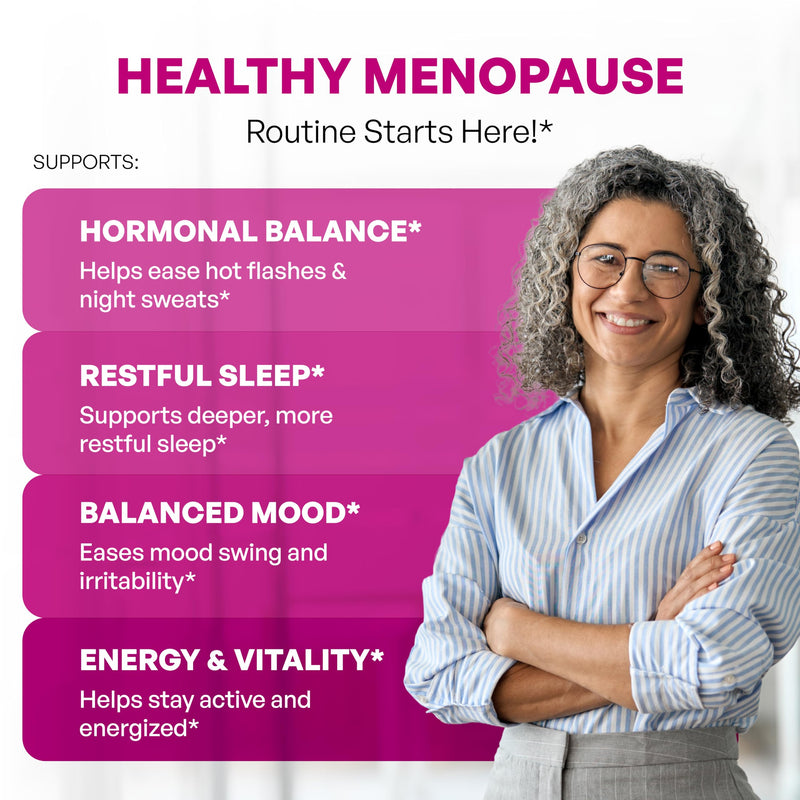 Menopause Support Supplements for Women, Black Cohosh Ashwagandha 180 Count | Vitamins D3, B6, B12, Magnesium, Dong Quai, Chaste Tree Berry, Gluten-Free Capsules, Made In USA Supplement By Sandhu's #1 Menopause Support 60 Count (Pack of 3)