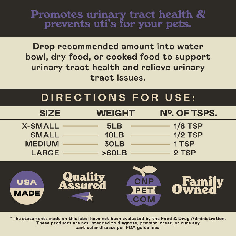 CNP Organic D'Mannose Powder for Pets 4oz - Powder D Mannose Support for Dogs Cats, Pure D-mannose Blend, Easy Mix Urinary Wellness Aid, Non GMO Made USA Animal Supplement Health Care Use Formula