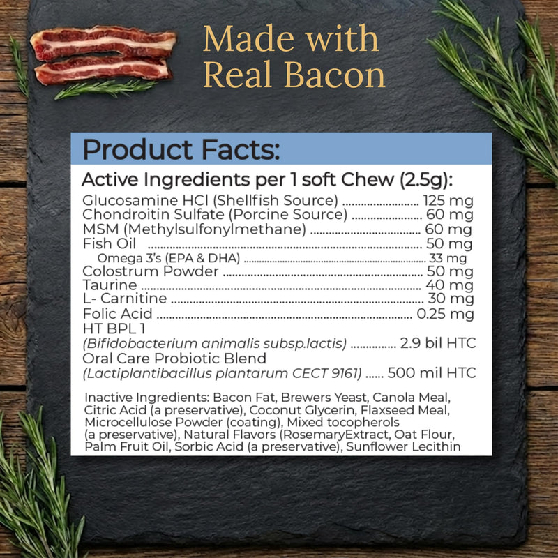 Havanese Multivitamins, 90 Count, Made in the USA with Real Bacon.