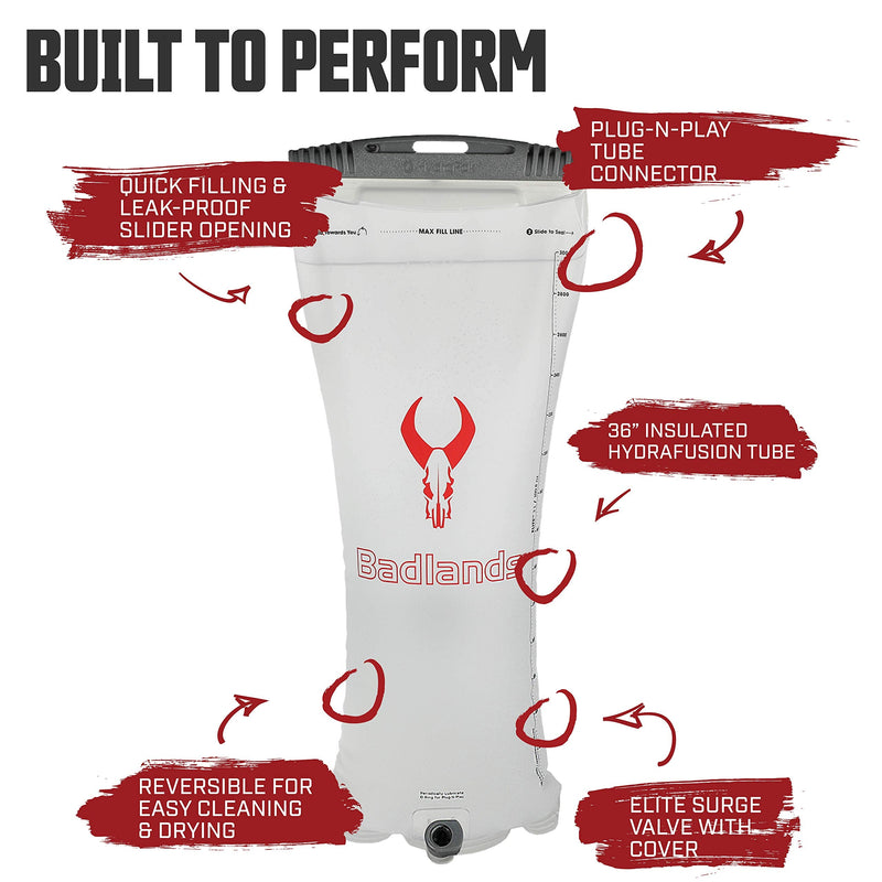 Badlands Hydration Reservoir with Insulated Drinking Tube 3 Liter