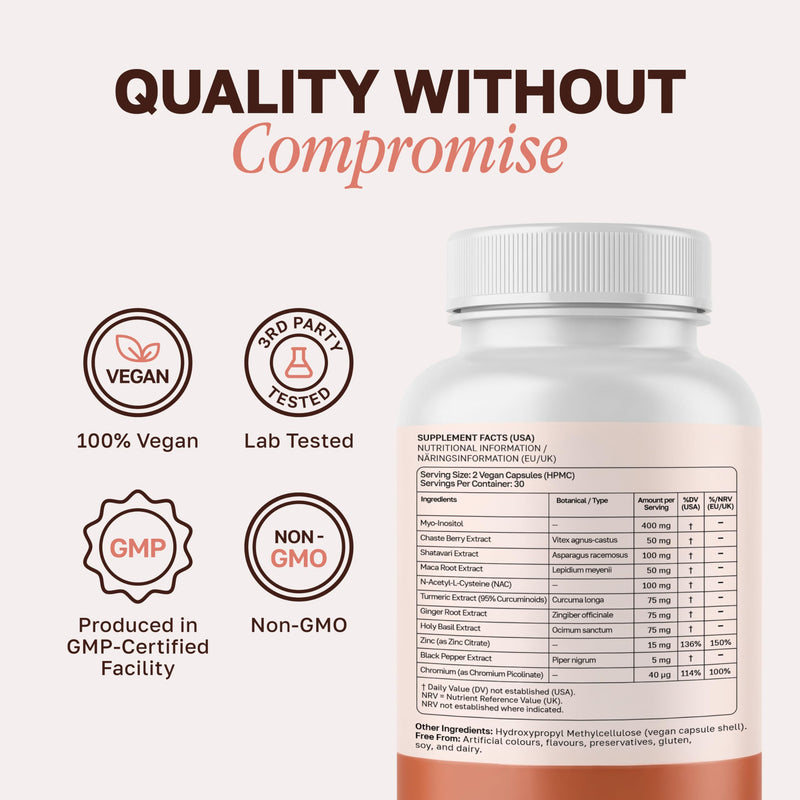 Zyzven Naturals Freja Advance Women's Wellness Vegan Supplement 60 Count
