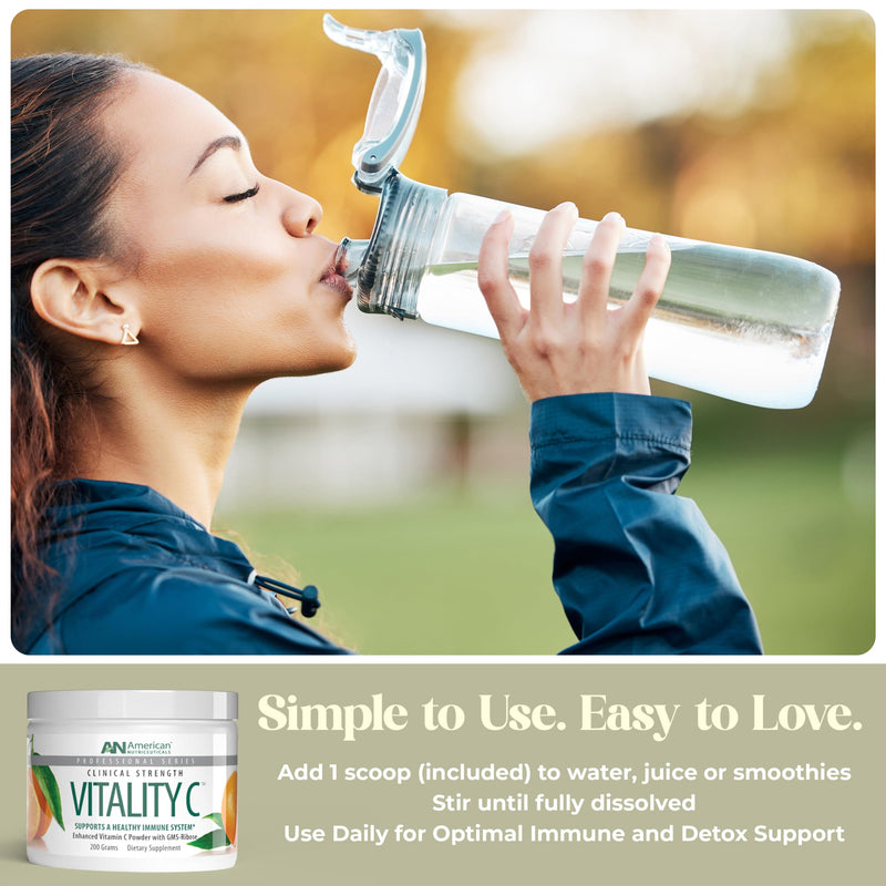 American Nutriceuticals Vitamin C Powder Sugar Free - Immune Booster -Non-Acidic - No Upset Stomach, No Gas - 4000mg (30-Day Supply) 7.05 Ounce (Pack of 1)