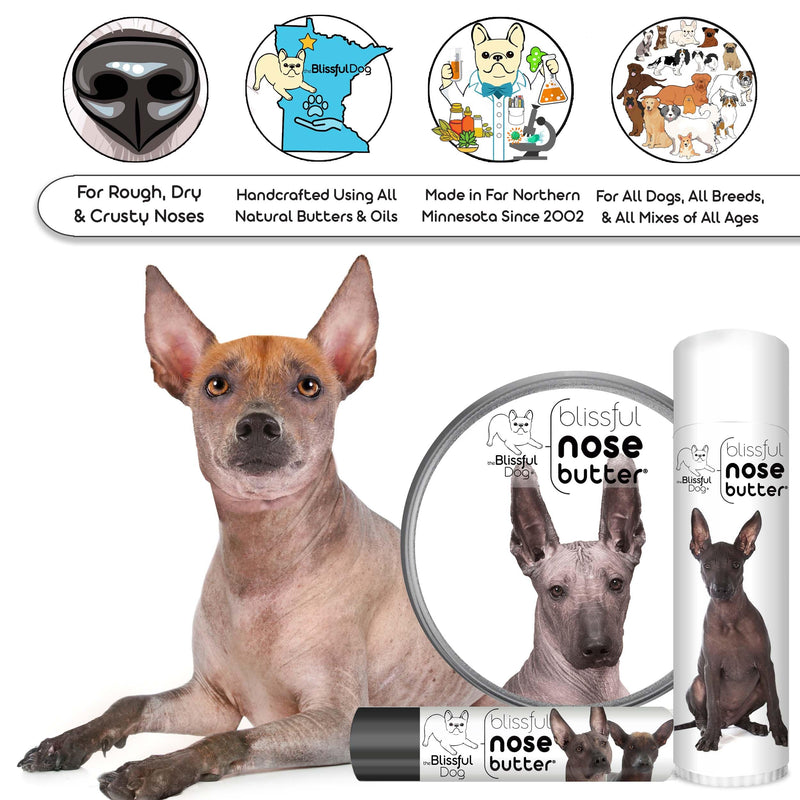 The Blissful Dog Xoloitzcuintli Nose Butter, Versatile Dog Nose Balm for Dry Nose, Handcrafted Nose Moisturizer, Easy-to-Apply Dog Essentials, Unscented, 0.15 oz. 0.15 Ounce - PawsPlanet Australia
