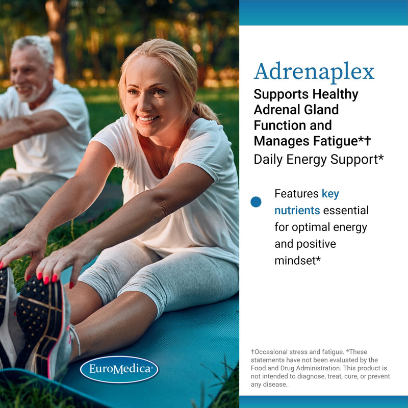 EuroMedica Adrenaplex - Adrenal Gland Support Supplement - 60 Count | Adrenal Gland Support Supplement. 60 capsules.