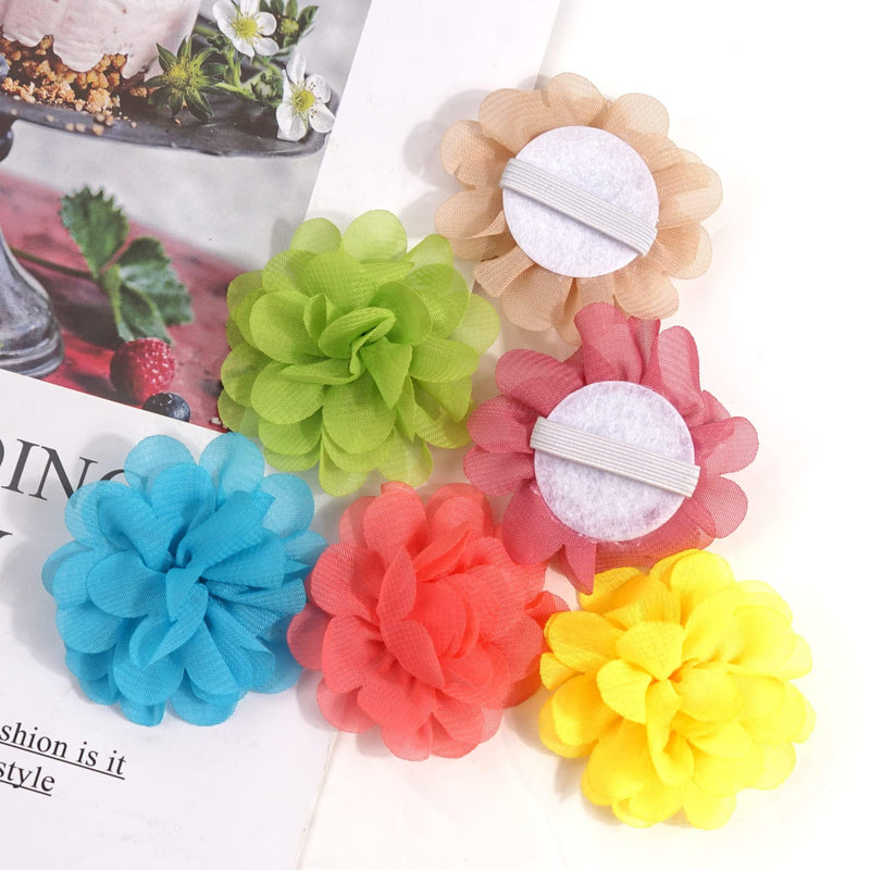 Yxiang 30 Pieces Dog Collar Flowers Bulk Pet Flower Bow Ties Multi-Color Dog Charms Flower for Cat Puppy Dog Collar Grooming Accessories 30 Colors - BeesActive Australia
