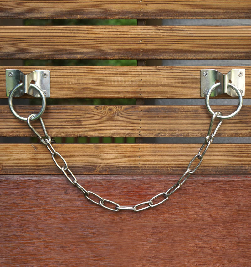 Gate Chain Link for Outdoor Fence Yard with Carabiner Stainless Steel Gate Latches Lock for Horse Goat Dog Stall Supplies Wooden Fence Barn 20inch-1PCS - BeesActive Australia