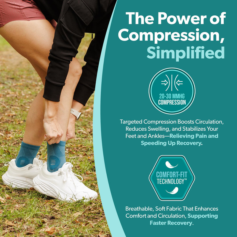 BraceAbility Neuropathy Socks (Pair) - Peripheral Neuritis Compression Diabetic Toeless Foot Sleeves for Nerve Damage Pain in Feet, Ankle Gout, Plantar Fasciitis Relief Brace for Men and Women (L - Black) Large Black - Standard - 1 Pair - BeesActive Australia