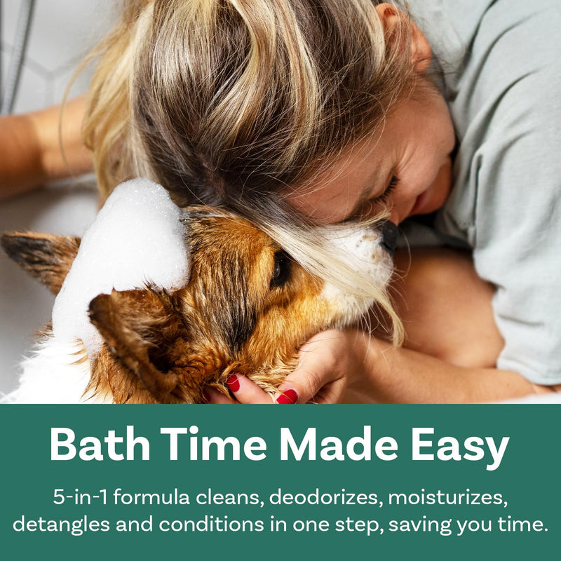 Dog Shampoo and Conditioner with Oatmeal & Aloe, Natural Soothing Gentle Dog Wash, Itch Relief, Nourishes Dry, Sensitive Skin, Best Bath Grooming Cleaner, Deodorizing, Moisturizer, Detangler Treatment Updated - BeesActive Australia