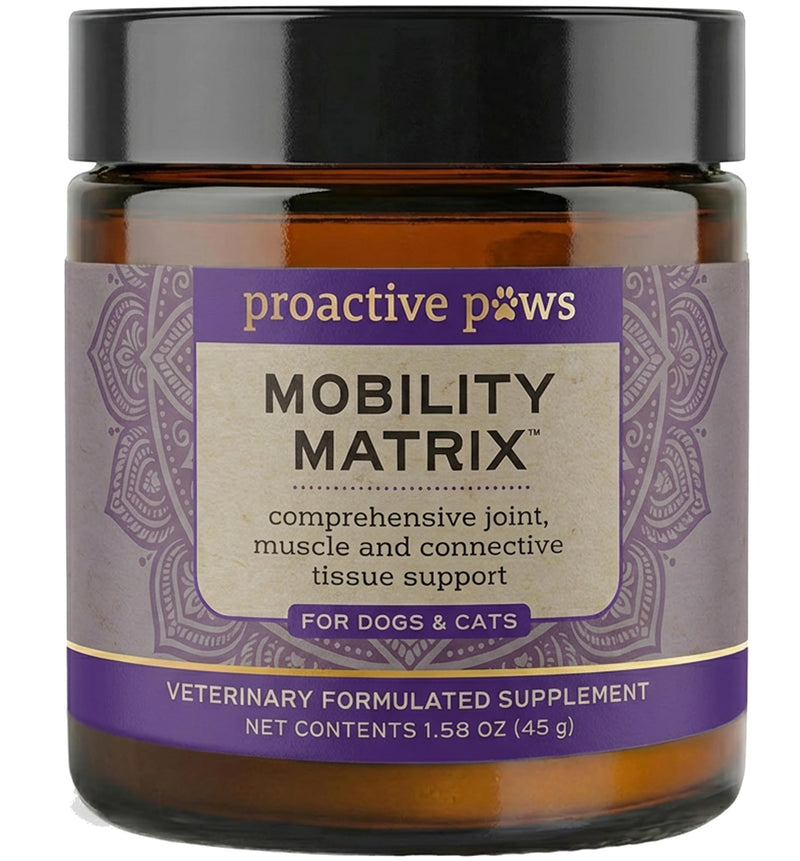 PROACTIVE PAWS Mobility Matrix™ for Dogs and Cats, with Creatine, Glucosamine, MSM, Eggshell Membrane Collagen and Hyaluronic Acid, Joint and Muscle Support Supplement