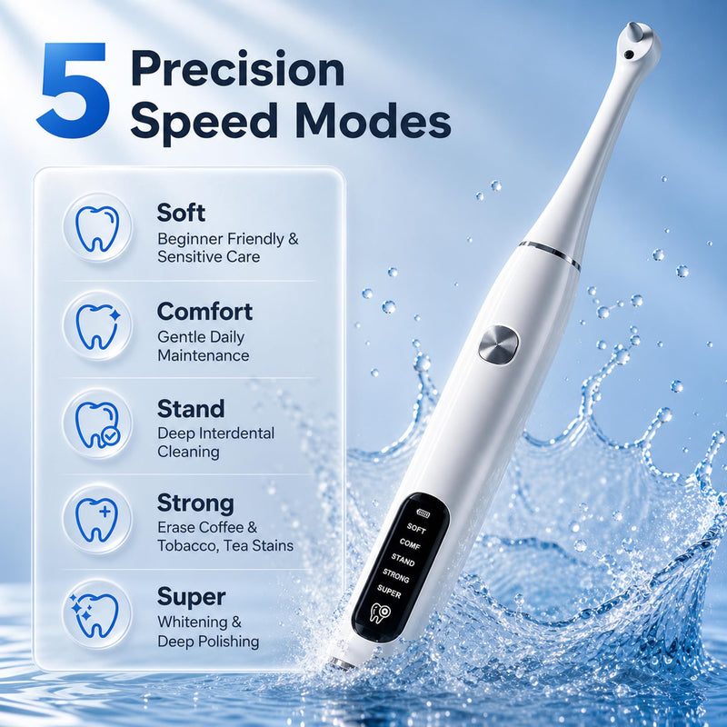 Valkynos Electric Tooth Polisher, Rechargeable Teeth Polishing Kit