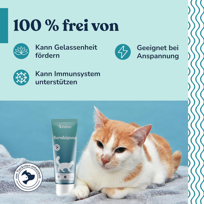 felmo calming paste for cats (100g) for stress, anxiety and inner restlessness, the feel-good paste promotes calm and relieves tension in your cat - lactose-free, without added sugar - BeesActive Australia