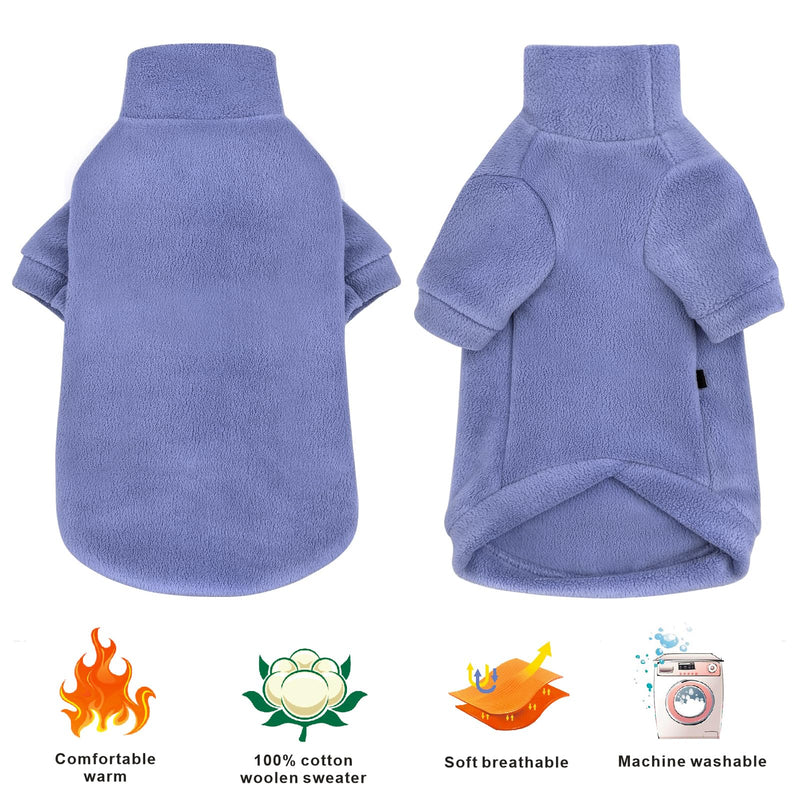 Idepet Sphynx Cats Clothes Winter,Hairless Cat Turtleneck Sweater Soft Coral Fleece Outfit Coat Warm Shirt Kitten Apparel with Sleeves Pullover Pet Winter Pajamas Jumpsuit (Blue, XX-Large) Blue - BeesActive Australia