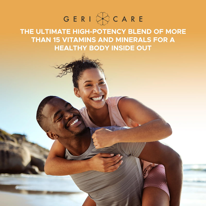 GeriCare One-Daily Multivitamins with Minerals for Men & Women (200 Tablets) High-Potency Multi-Vitamin & Multimineral Dietary Supplement for Immunity, Energy| Complete Daily Nutritional Support 200 Count (Pack of 1)