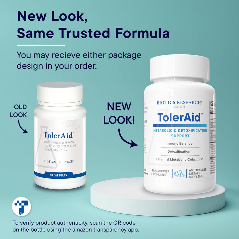 BIOTICS RESEARCH TolerAid – Designed and Clinically Tested by Dr. Mark Force, Supports Healthy Functioning of Liver Detoxification Pathways, Urea Cycle, Methylation. Vitamin E, Riboflavin 60 Capsules