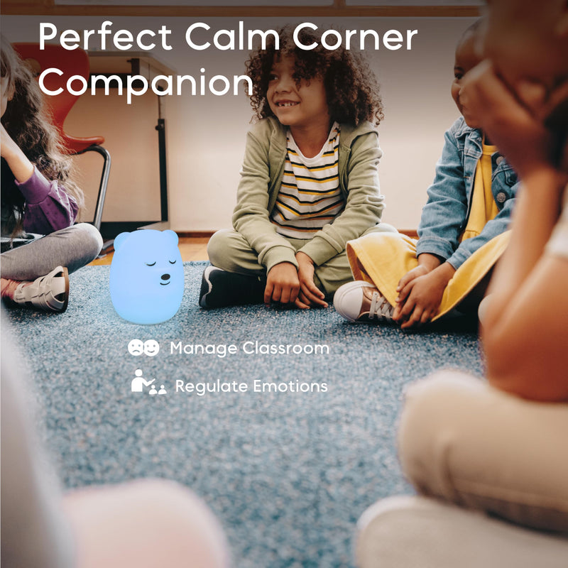 Breathing Pal 'Ted'- Mindfulness Breathing Light, Guided Visual Meditation Breathing Light, Anxiety Relief Items for ADHD/Calm Down Corner/Meditation/Sleep Aid for Adult&Kid Ted (Bear) - BeesActive Australia