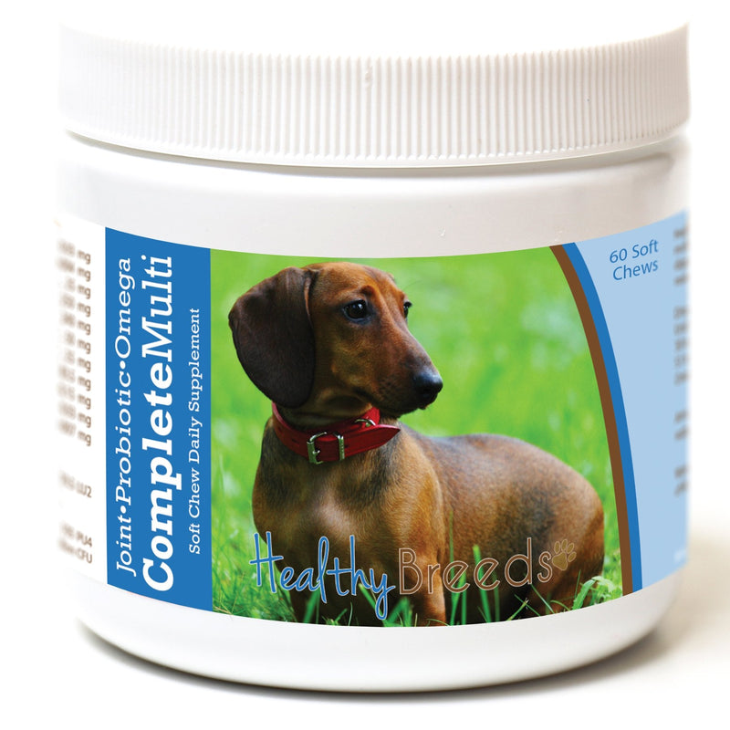 Healthy Breeds Dachshund All in One Multivitamin Soft Chew 60 Count Dachshund, Brown