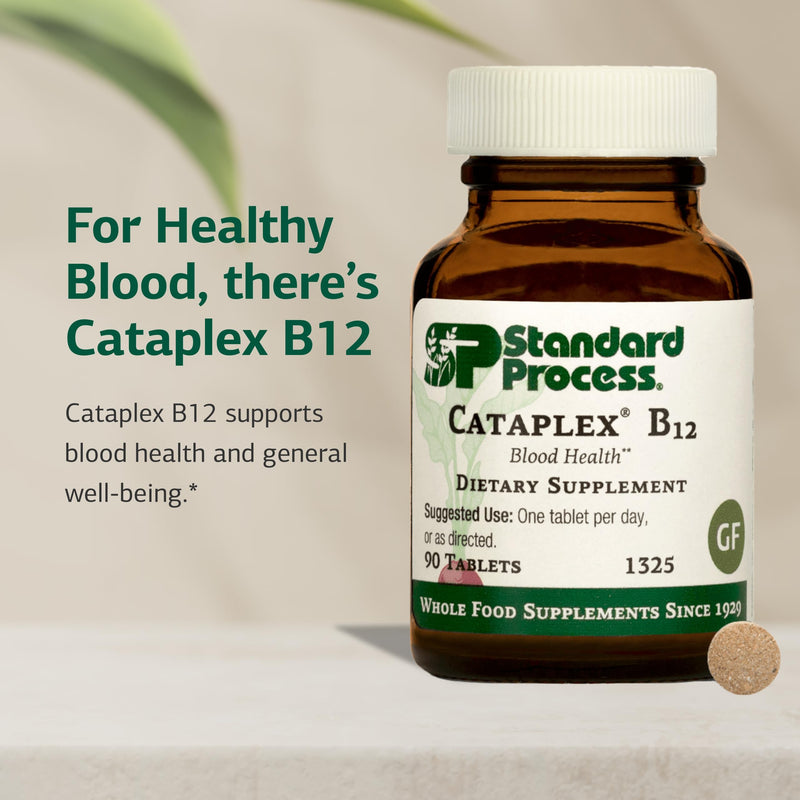 Standard Process Cataplex B12, Blood & Nervous System Support, 90 Tablets | Vitamin B12 Supplement for Blood Health Support and Nervous System Function, B12 Vitamin Supplement for Well-Being
