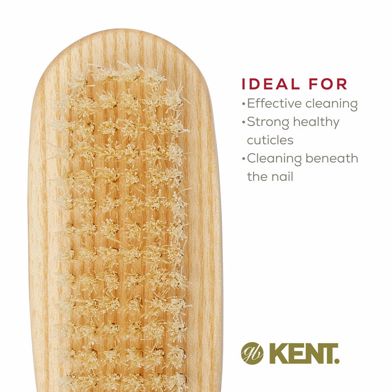 Kent NB3 Natural Bristle Fingernail Brush and Hand Scrub Brush for Nails. Beechwood Finger Nail Brush to Clean Nails and Nail Scrubber Brush for Hands, Feet, Fingernails, and Toenails. Made in England - BeesActive Australia