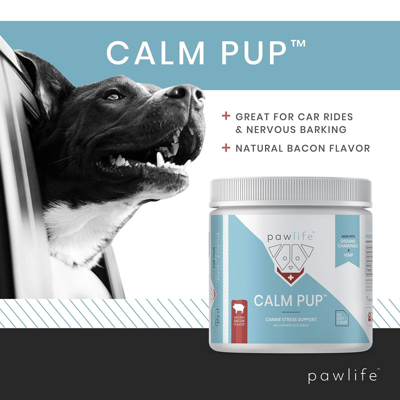 Hemp Dog Calming Chews - Anxiety Relief Treats, 120 Calming Treats for Dogs, Calm Pup Dog Anxiety Relief & Joint Support, Oil Infused Calming Chews for Dogs Anxiety (Bacon Flavor) Bacon 120 Count (Pack of 1) - PawsPlanet Australia