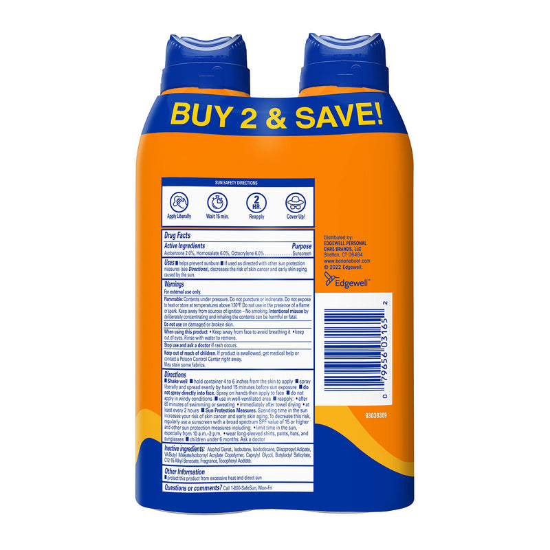 Banana Boat Sport Ultra SPF 30 Sunscreen Spray Twin Pack | Banana Boat Sunscreen Spray SPF 30, Spray On Sunscreen, Water Resistant Sunscreen, Oxybenzone Free Sunscreen Pack, 6oz each 6 Ounce (Pack of 2) - BeesActive Australia