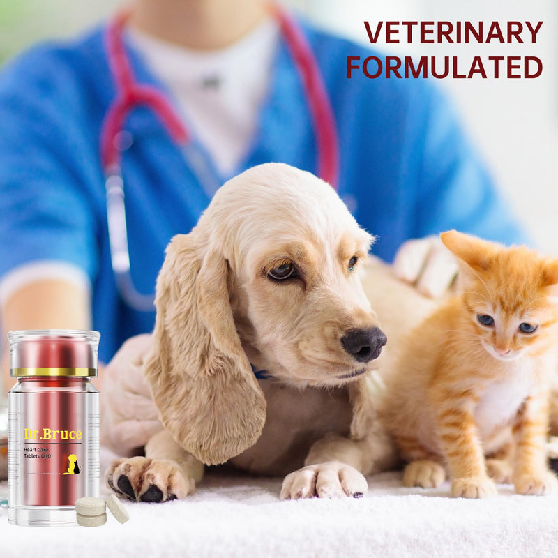 Cardio Bites for Cat & Dog - Cat & Dog Heart Supplement with Taurine,L-lysine,L-Carnitine, & CoQ10 - Promotes Normal Circulation and Heartbeat，Dog Heart Health Supplement- 140 Soft Chews