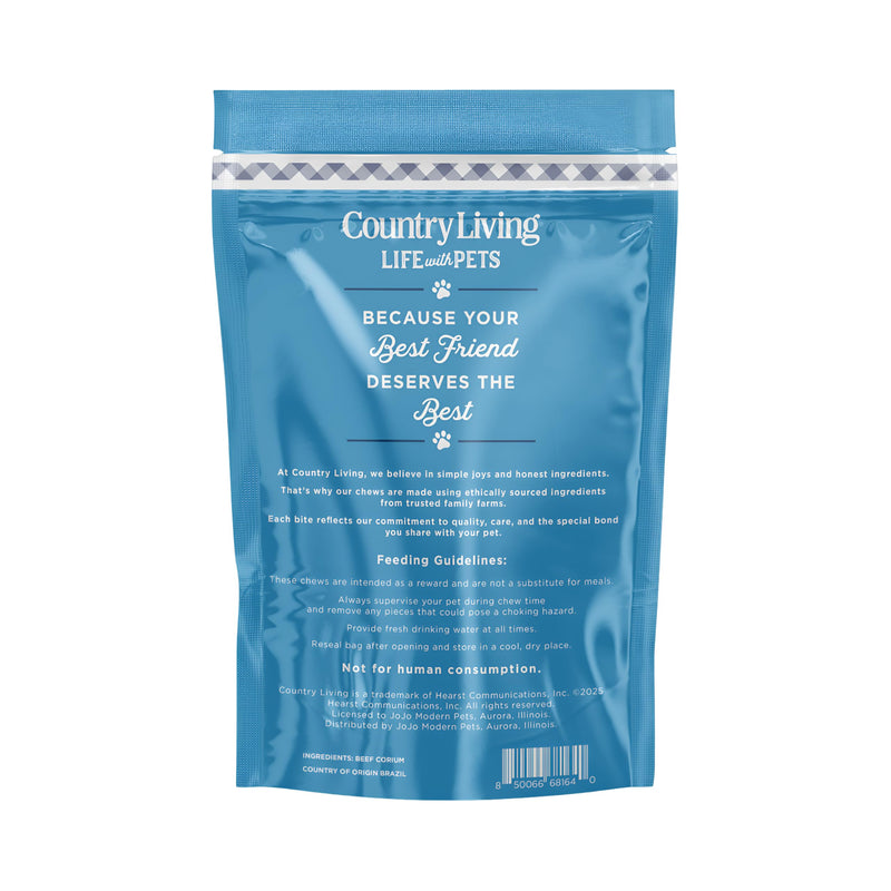 Country Living 6” Braided Collagen Sticks for Dogs – 5 Count Bag – All-Natural, Long- Lasting Dog Chews – High in Protein & Collagen – Rawhide-Free, Grain-Free – Supports Dental Health