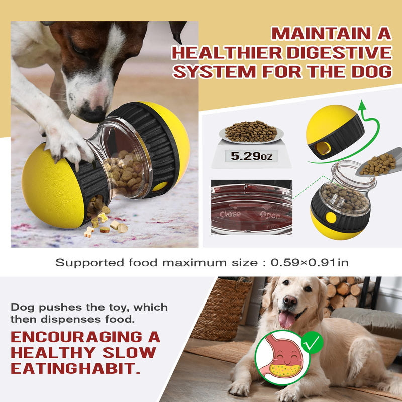 Dog Interactive Toys Dogs Puzzles Feeder Adjustable Food Dispensing Treat Dispenser Slow Feeding for IQ/Physical Training and Brain Stimulation Large Medium Small Dog