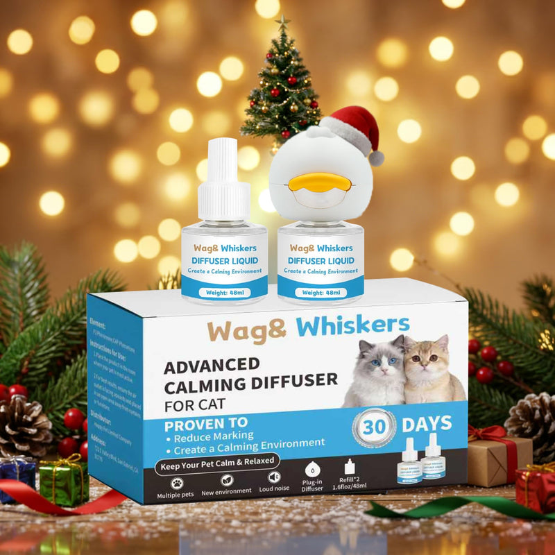 Cat Pheromones Calming Diffuser, Pheromone Diffuser to Calm Cats, Cat Calming Spray, Stress Relief and Anxiety Relief for All Cats, Soothe Your Pet's Emotions, 3-in-1 Kit for Cats (2pc) 2pc