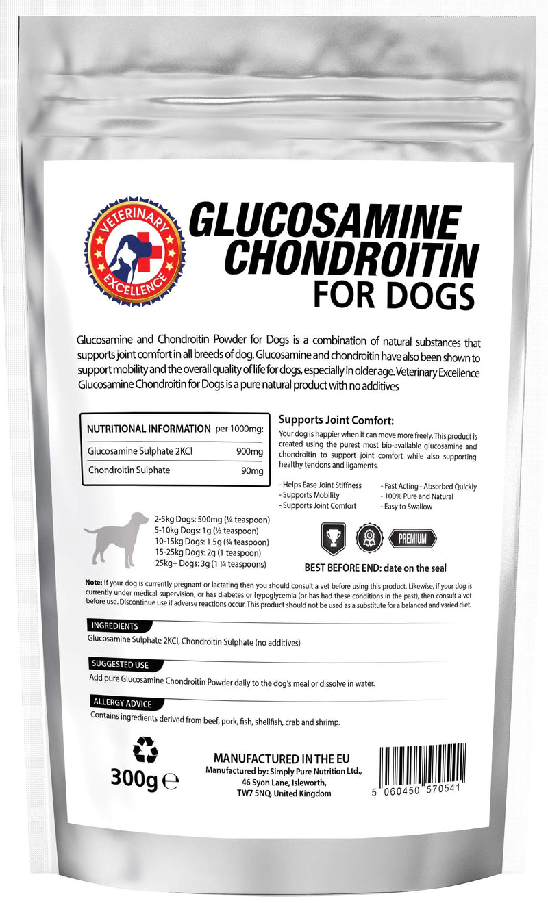Glucosamine Chondroitin for Dogs 300 g (Pack of 1)