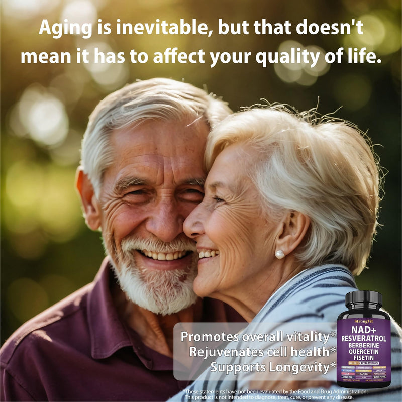 NAD Resveratrol Supplement for Women & Men. Support Cellular Health, Energy + Healthy Aging. Advanced Formula, Plus Third-Party Lab Tested in USA (120 Capsules) 120 Count (Pack of 1)