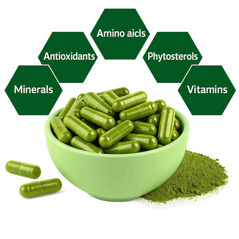 60 Moringa Pure Capsules | Organic Moringa Leaf Extract Supplement | Boost Energy, Skin, Immunity, Mental & Gut Health | Vegan Green Superfood 1