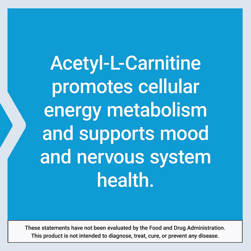 Life Extension Acetyl-L-Carnitine, Acetyl-L-Carnitine, Vitamin C, Brain, Mood & Nerve Health, Cellular Energy, Gluten-Free, Non-GMO, Vegetarian, 100 Capsules | Brain, Mood & Nerve Health Plus Cellular Energy, 3-Month Supply, Gluten-Free, Non-GMO & Vege...