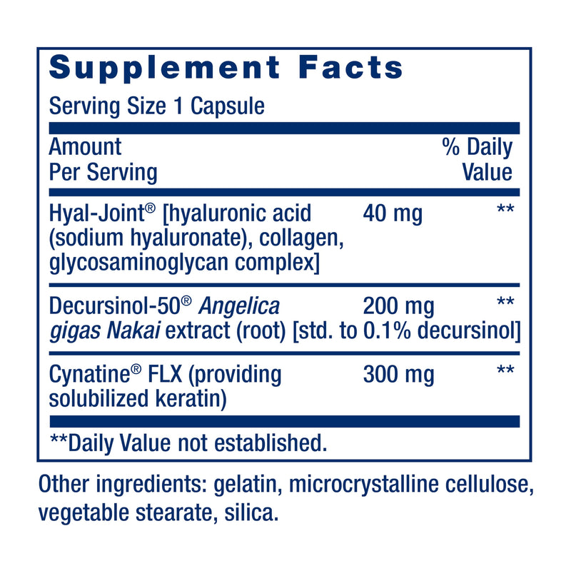 Life Extension Fast-Acting Joint Formula, 30 Capsules | With Keratin, Korean Angelica & Hyaluronic Acid, Joint Health Support, Non-GMO & Gluten-Free