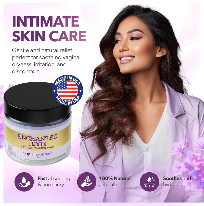 Vulva Balm & Organic Vaginal Moisturizer for Women: Natural Vulva Moisturizer & Vulva Cream for Dryness on Intimate Skin - NON Estrogen Cream - Perfect for Menopause & Shaving Rash Relief 2 Ounce (Pack of 1)