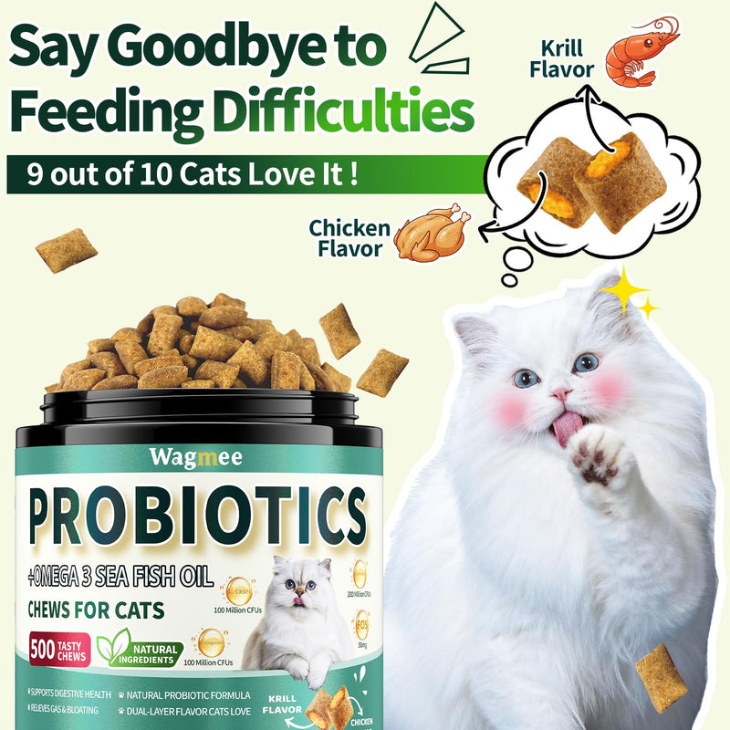 Natural Allergy Relief for Cats, Cat Itchy Skin Allergy Relief Cat Probiotics Tasty Chews